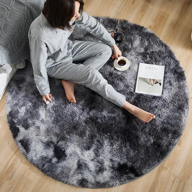 Fluffy Cute Plush Round Rug