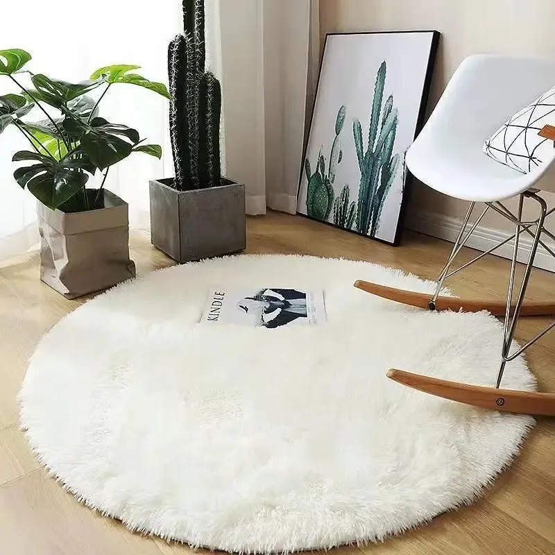 Fluffy Cute Plush Round Rug