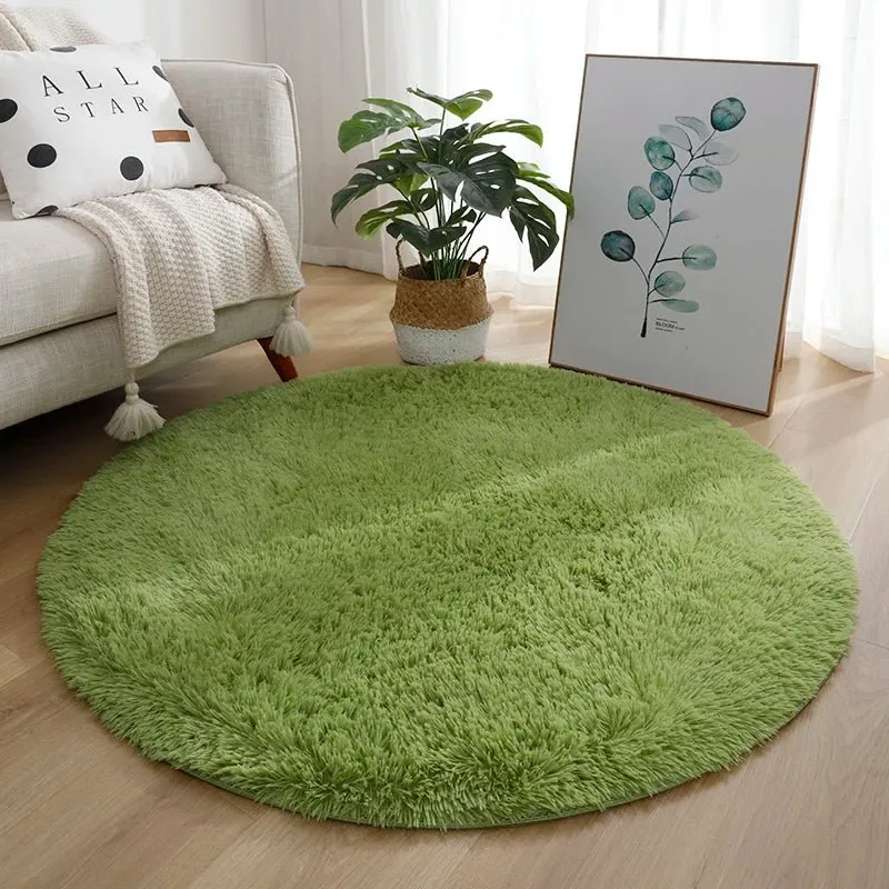 Fluffy Cute Plush Round Rug