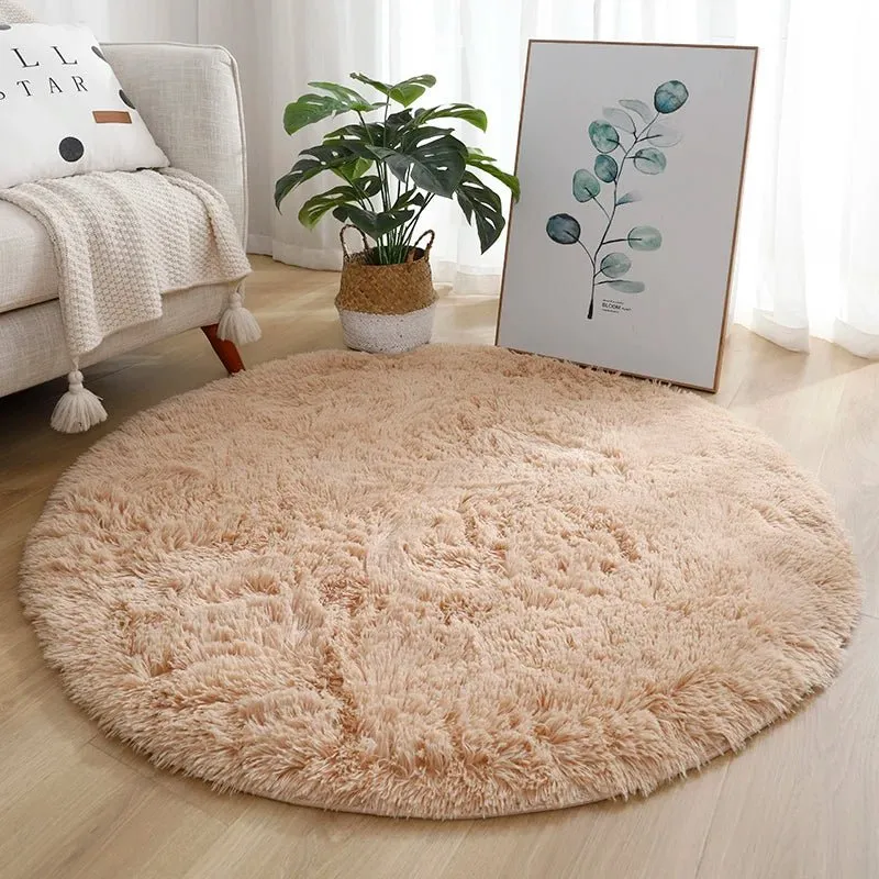 Fluffy Cute Plush Round Rug