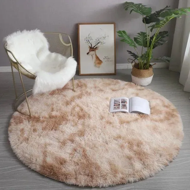 Fluffy Cute Plush Round Rug