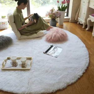 Fluffy Cute Plush Round Rug