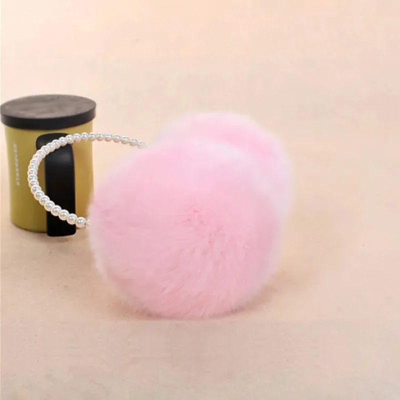 Fluffy Faux Fur Pearl Winter Warm Ear Muffs