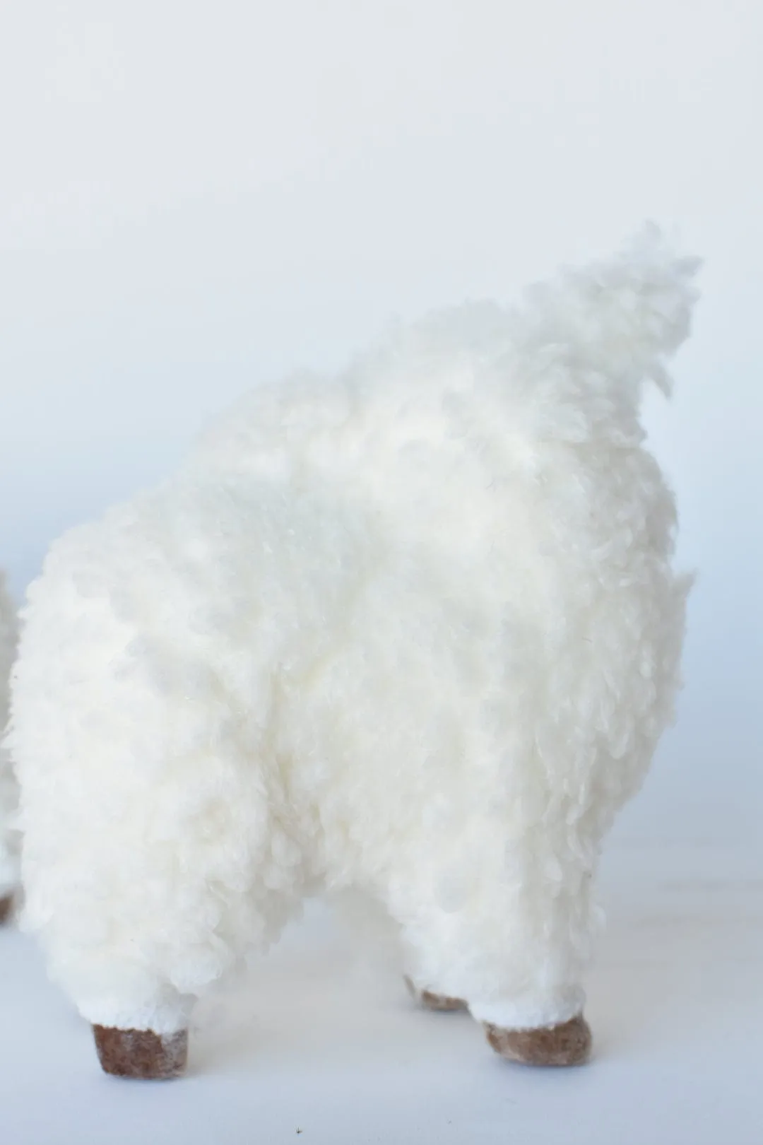 Fluffy Little Lamb Figures - Set of 2