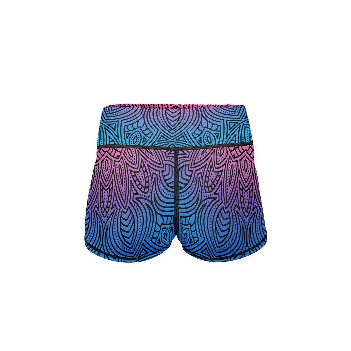 Fluorescent Mandala Yoga Shorts