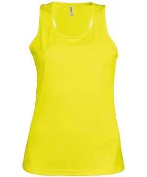 Fluorescent Yellow - Ladies' sports vest