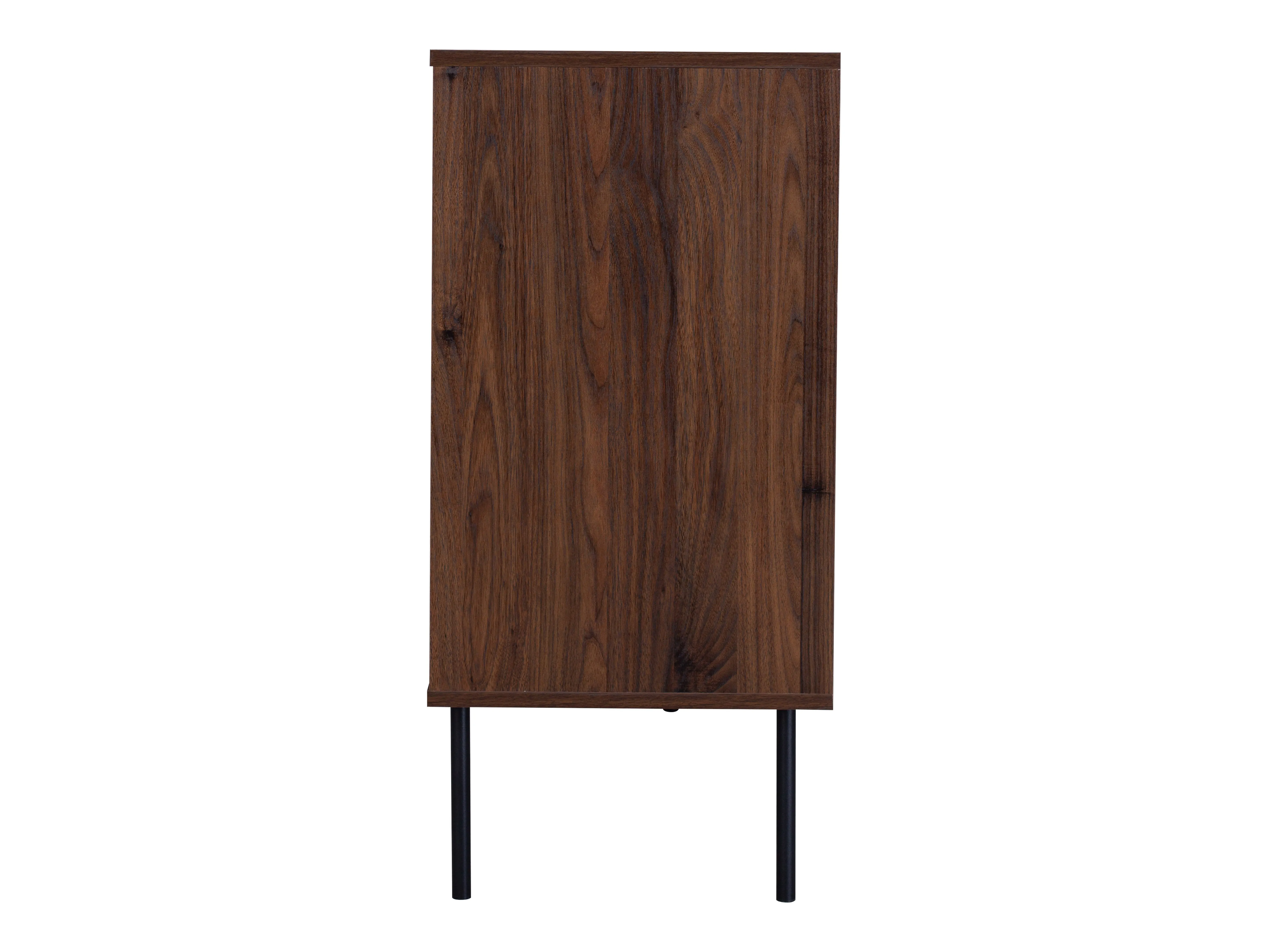 Fluted Walnut Sideboard Cabinet