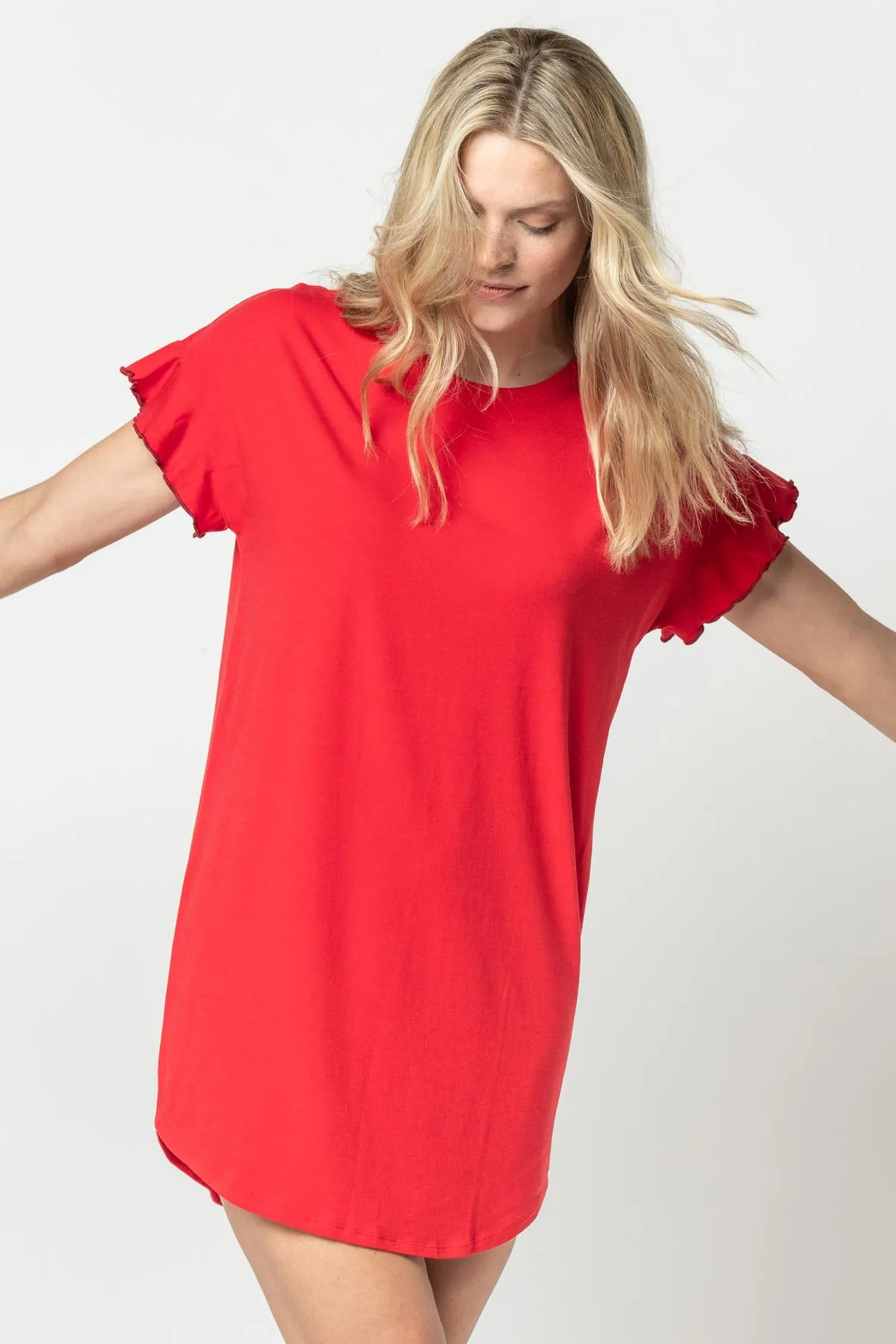 Flutter Sleeve Sleep Dress