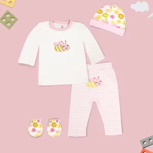 Fluttering Bee Pink 4 Pcs Gift Set