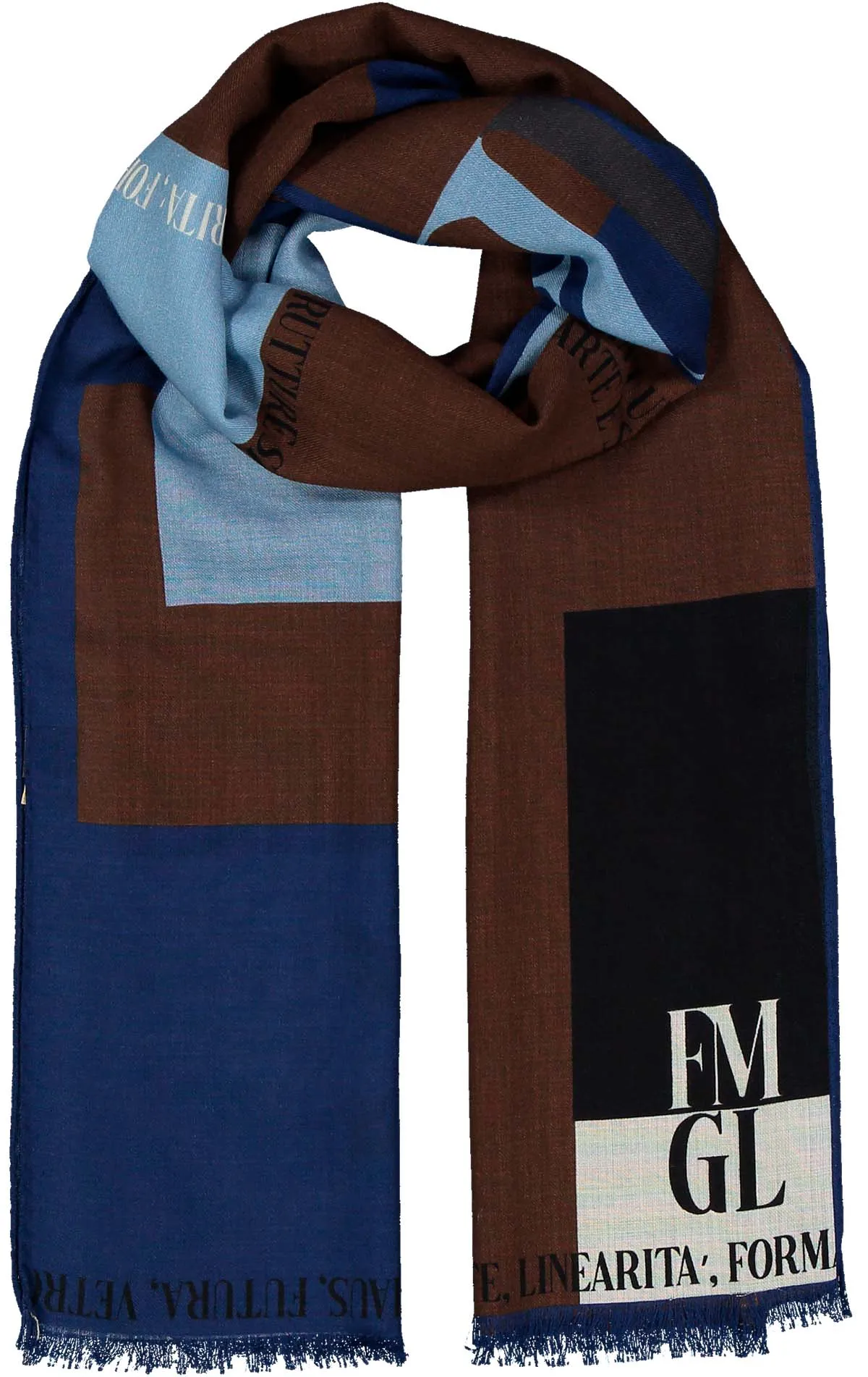 FLW blue rationalism scarf archives design