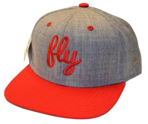 Fly Red & Gray Dual Color Snap Back Hat