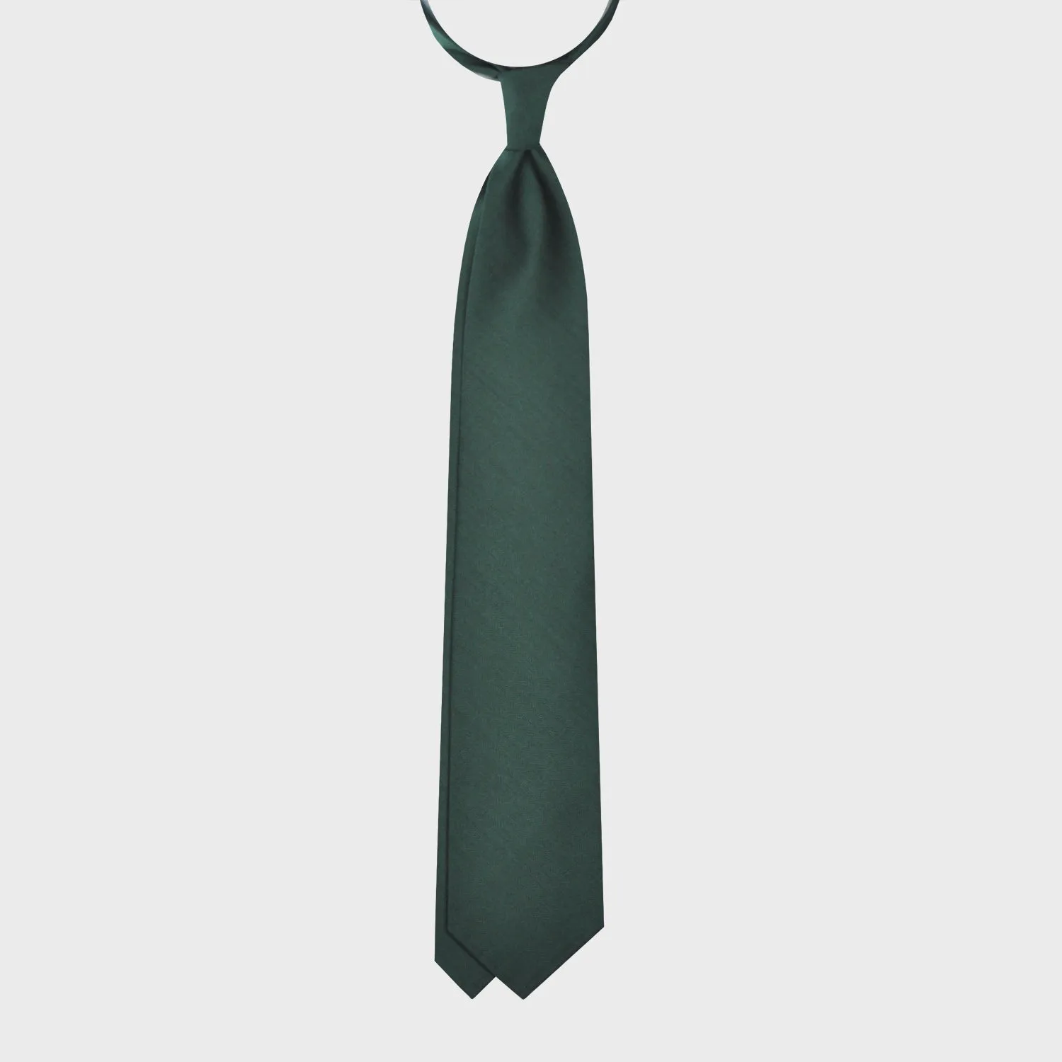 F.Marino Solaro Tie 3 Folds Holland&Sherry Wool Bottle Green