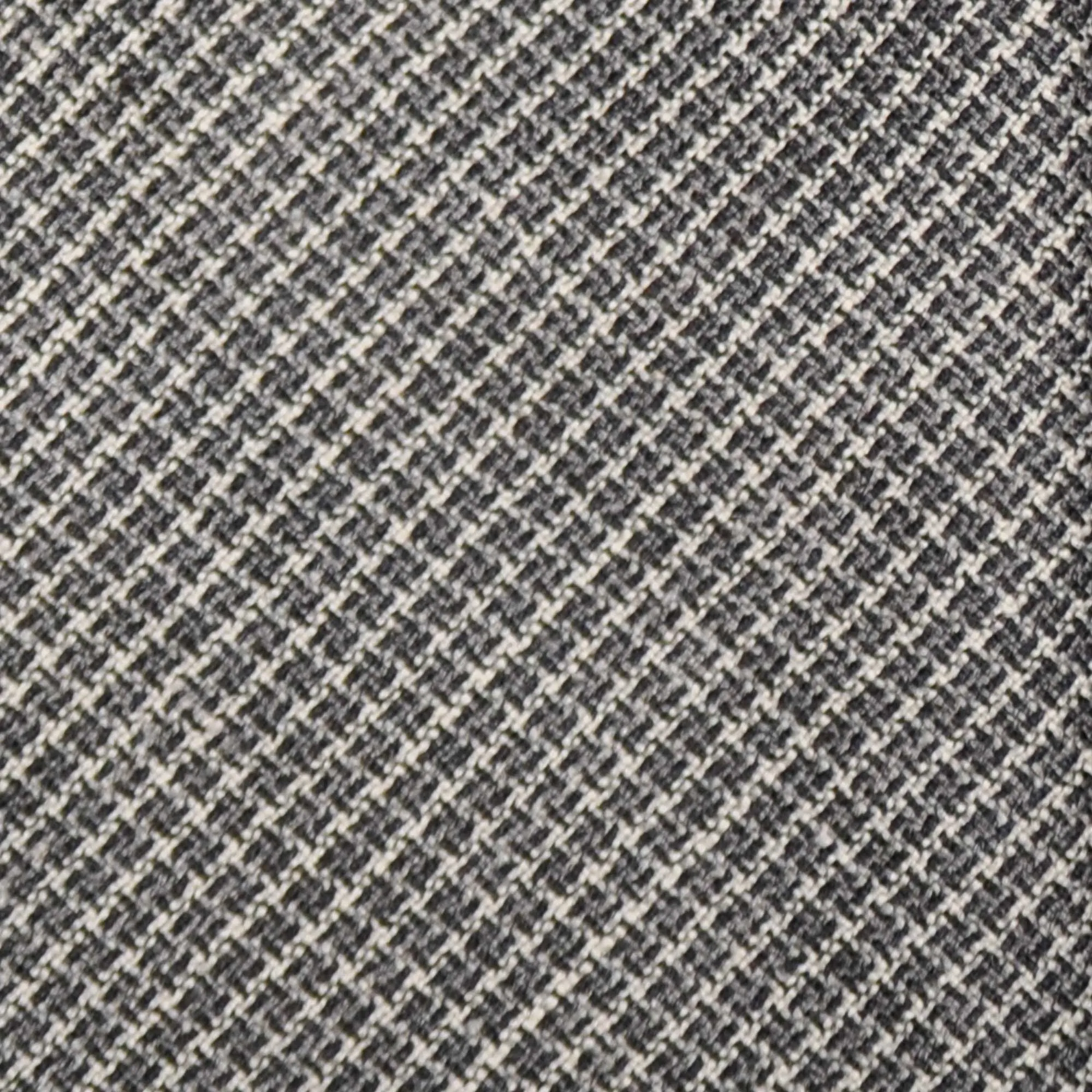 F.Marino Wool Tie 3 Folds Micro Textured Squares Stone Grey