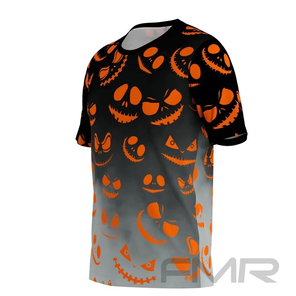 FMR Men's Halloween Print Short Sleeve Running Shirt