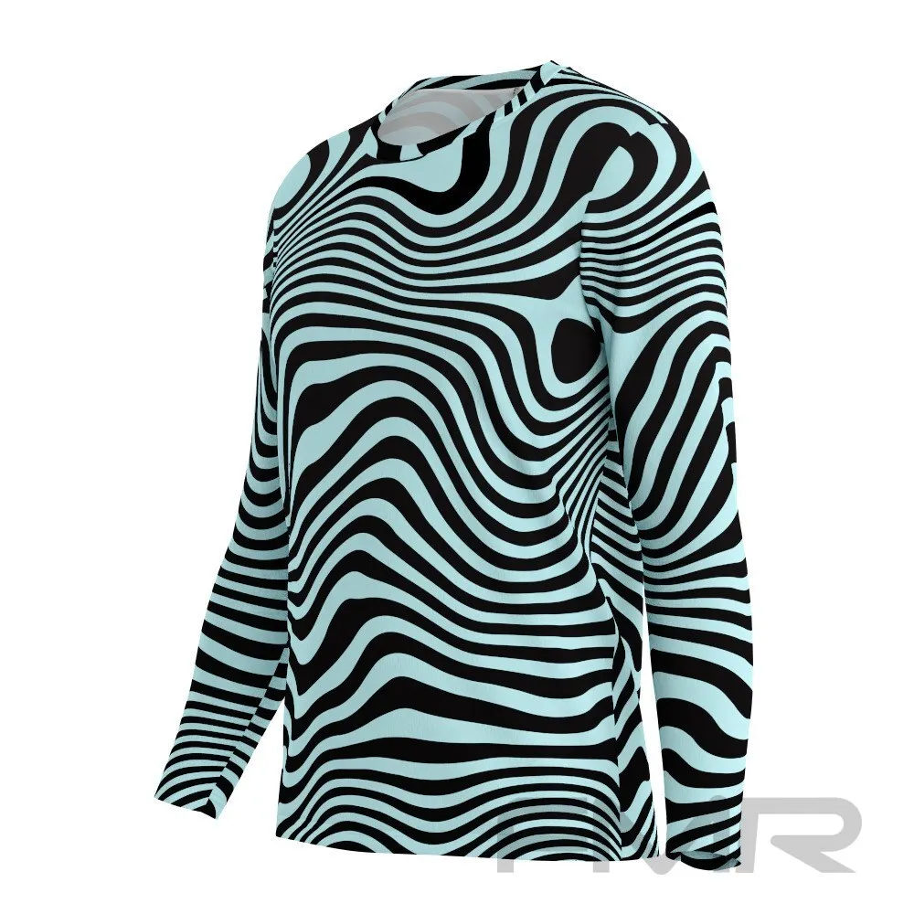 FMR Men's Light Blue Zebra Long Sleeve Shirt