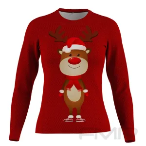 FMR Women's Deer Sweater Performance Long Sleeve Shirt