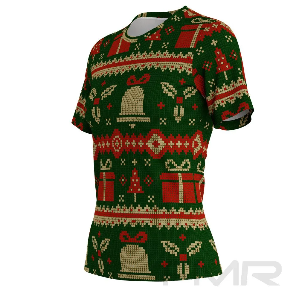 FMR Women's Green Ugly Sweater  Short Sleeve Shirt