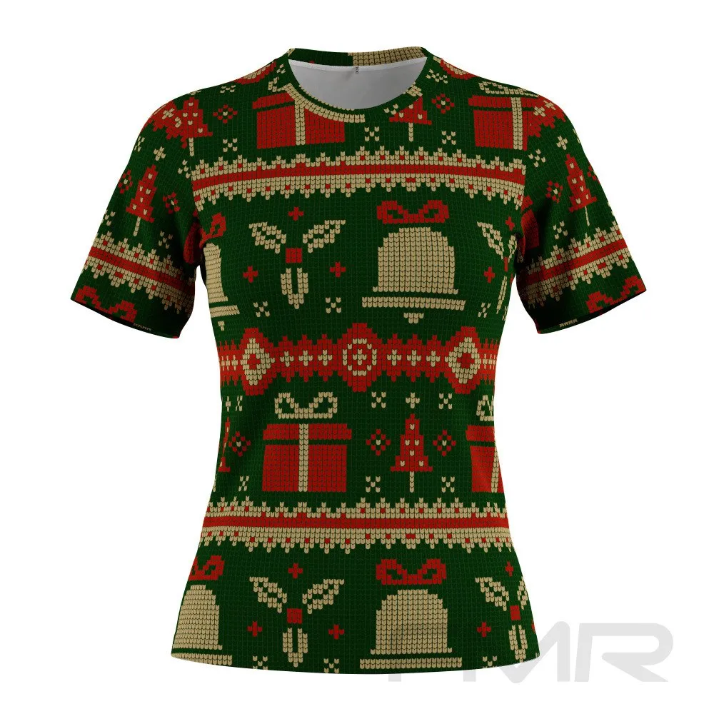 FMR Women's Green Ugly Sweater  Short Sleeve Shirt