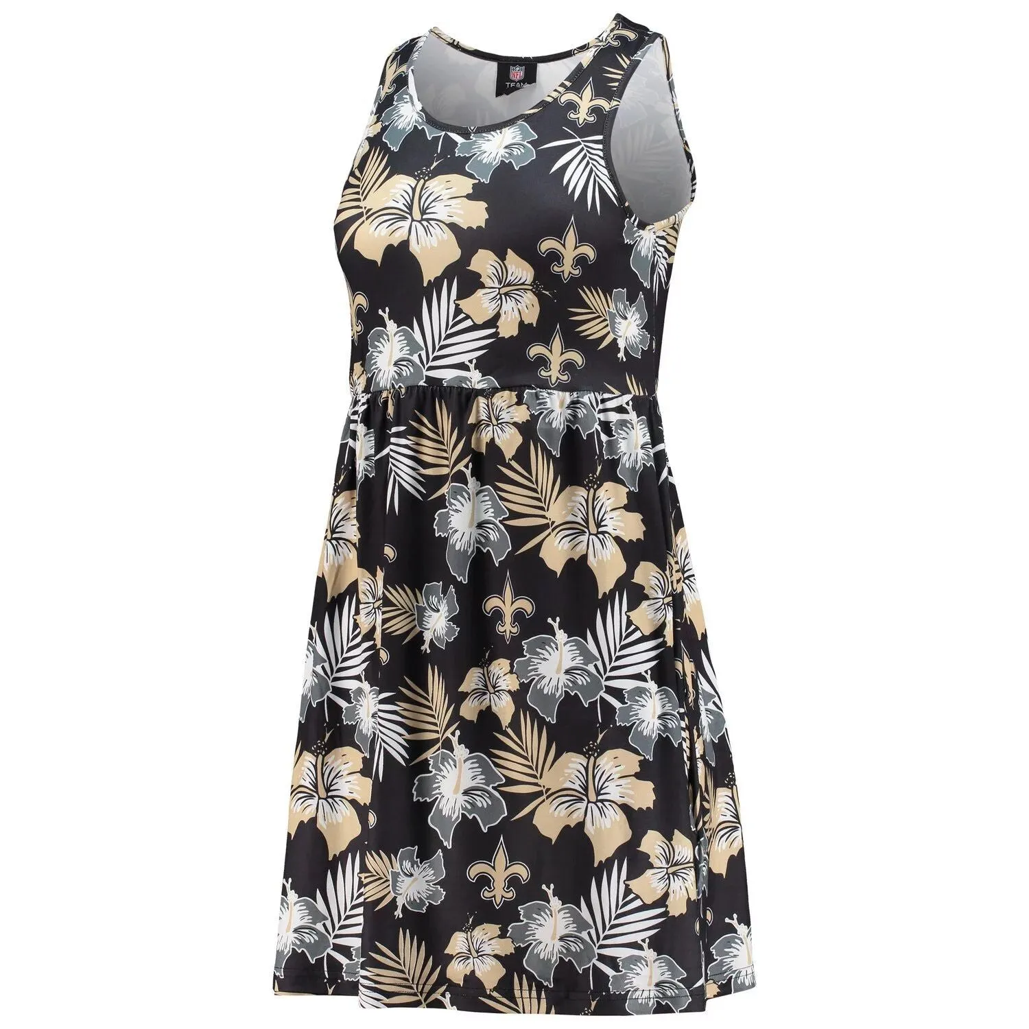 FOCO New Orleans Saints Women's Black Floral Sundress