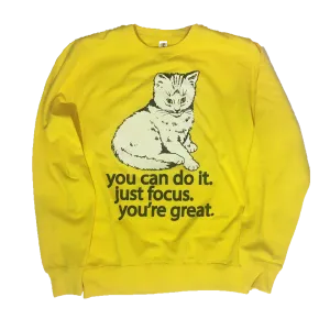 Focus Cat Sweatshirt - Marshmallow Sun