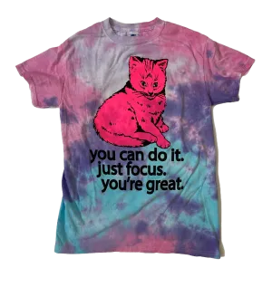 Focus Cat T-shirt - Cotton Candy