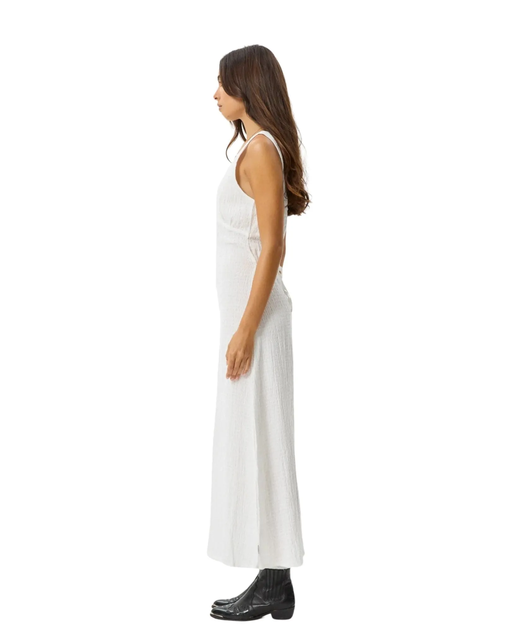 Focus Seersucker Hemp Maxi Dress