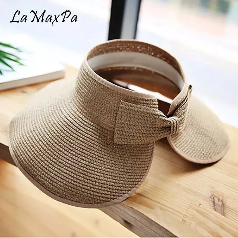 Foldable Beach Hat for Women - La MaxPa Straw Sun Protection Hat - Casual Style -  Many Color Options