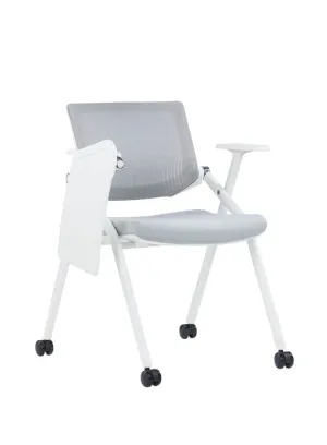 Foldable Mesh Training Chair, with Armrest and Writing Pad Best for Events, Class Rooms and Offices