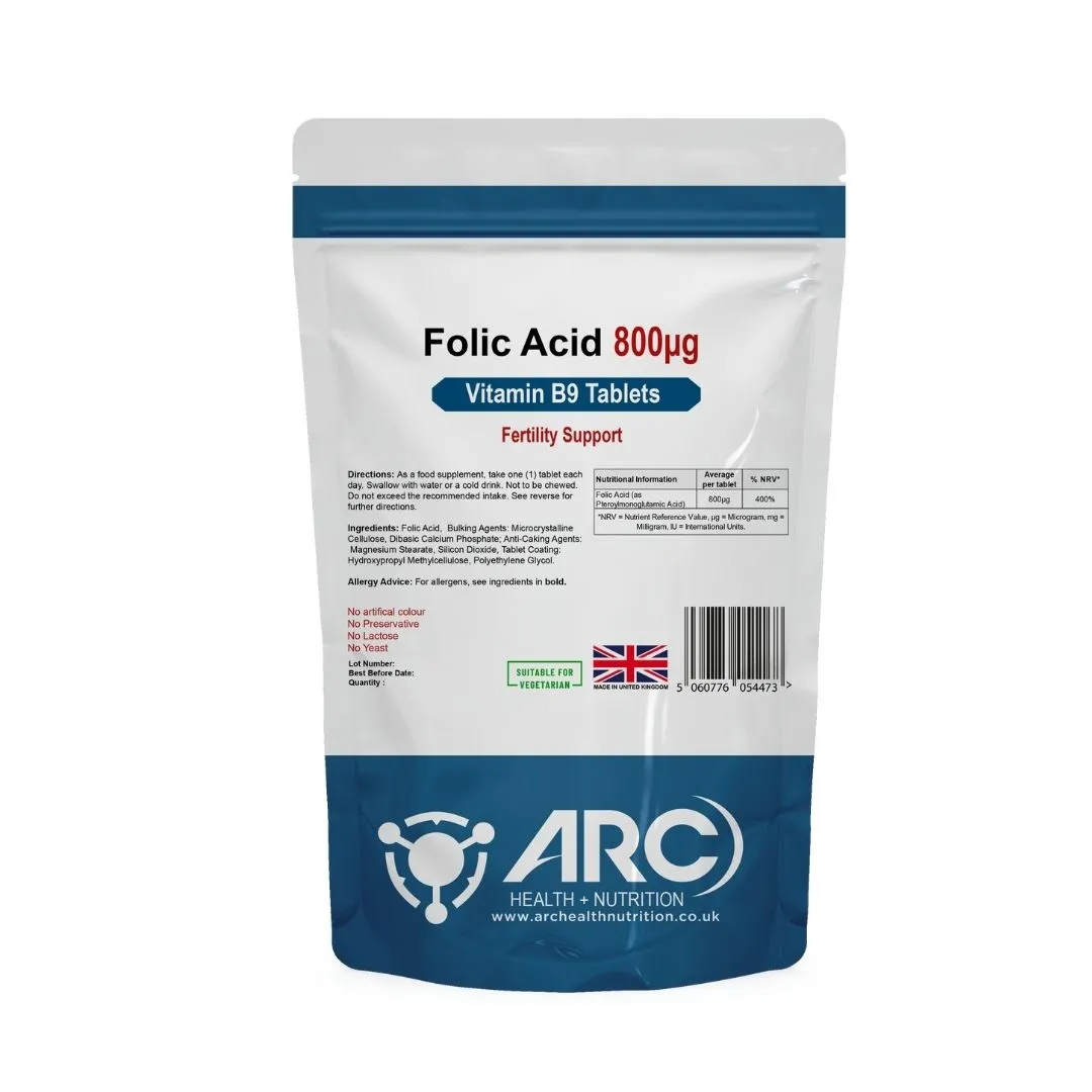 Folic Acid 800µg(Vitamin B9)-Promoting Wellness and Cellular Health