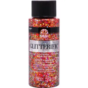 Folkart Glitterific Water Based Paints - Red 59Ml