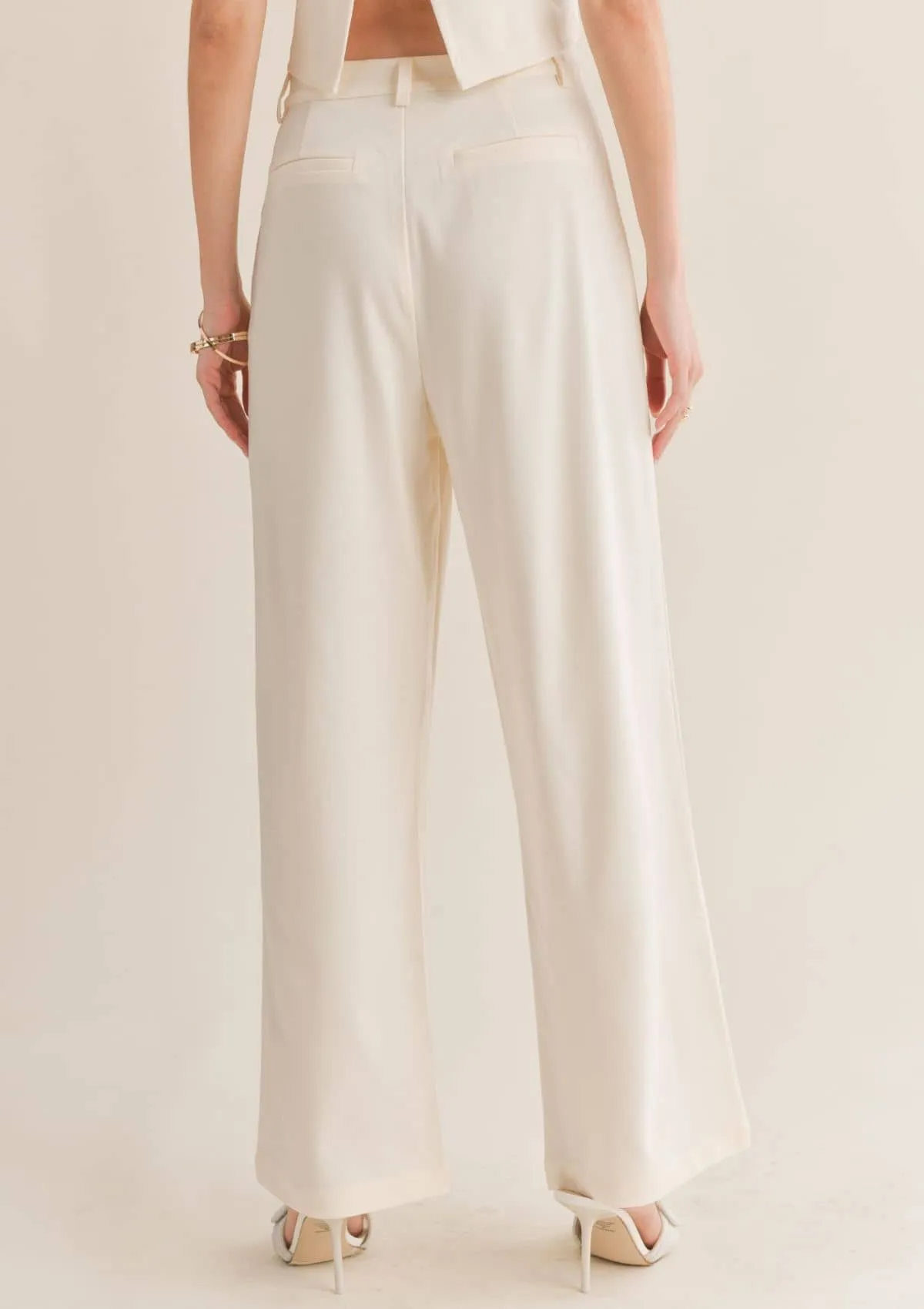 Follow Me Pleated Trousers - Off White