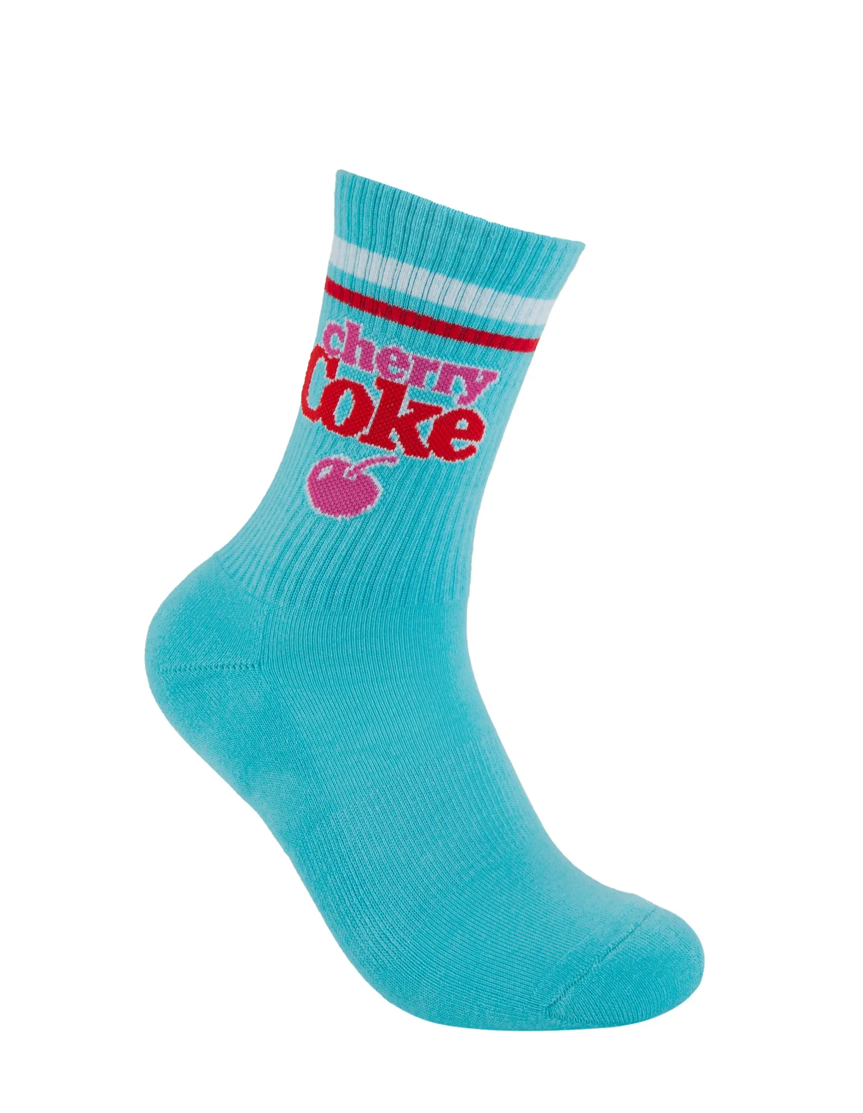 Foot-ies Cherry Coke Embroidery Sneaker Sock 2 Pack