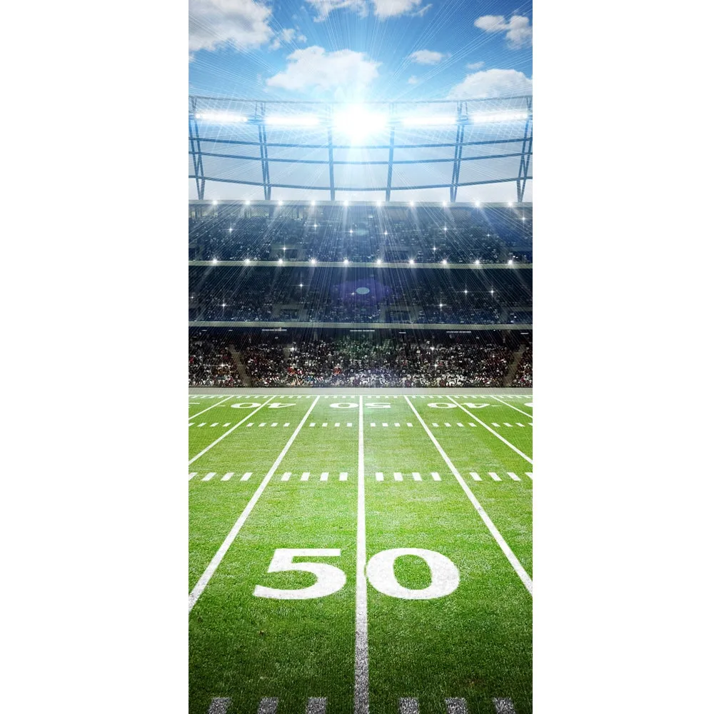 Football Field Floor Extended Printed Backdrop