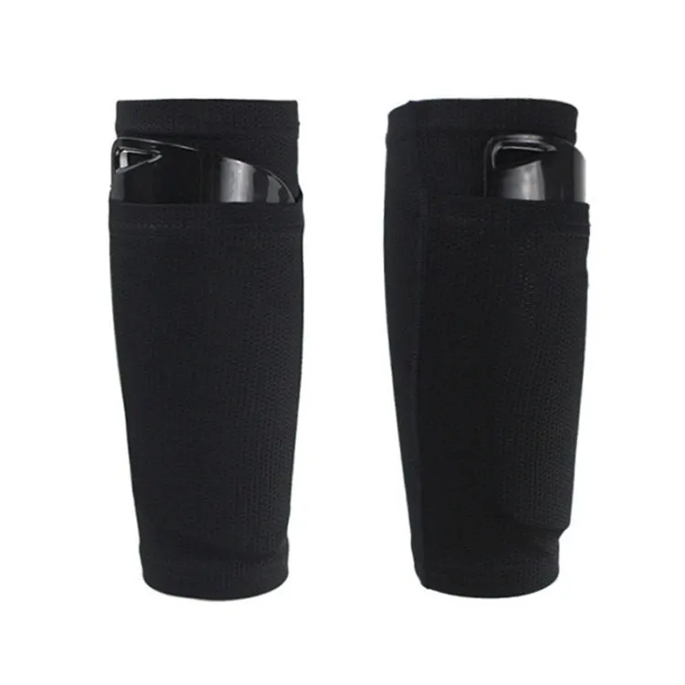 Football Shin Pads Reinforced Shin Pads Sports Calf Pads(Black M)