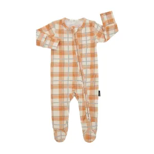 Footed Zipper Sleeper - Autumn Plaid