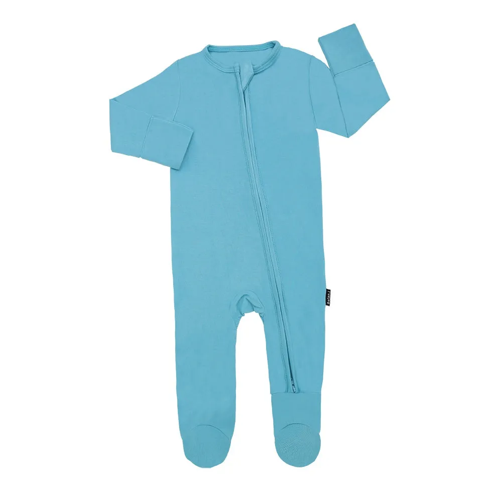 Footed Zipper Sleeper - Electric Blue