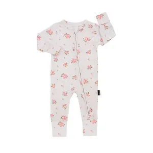 Footless Sleeper with Fold-Over Cuffs - Blushing Blossom