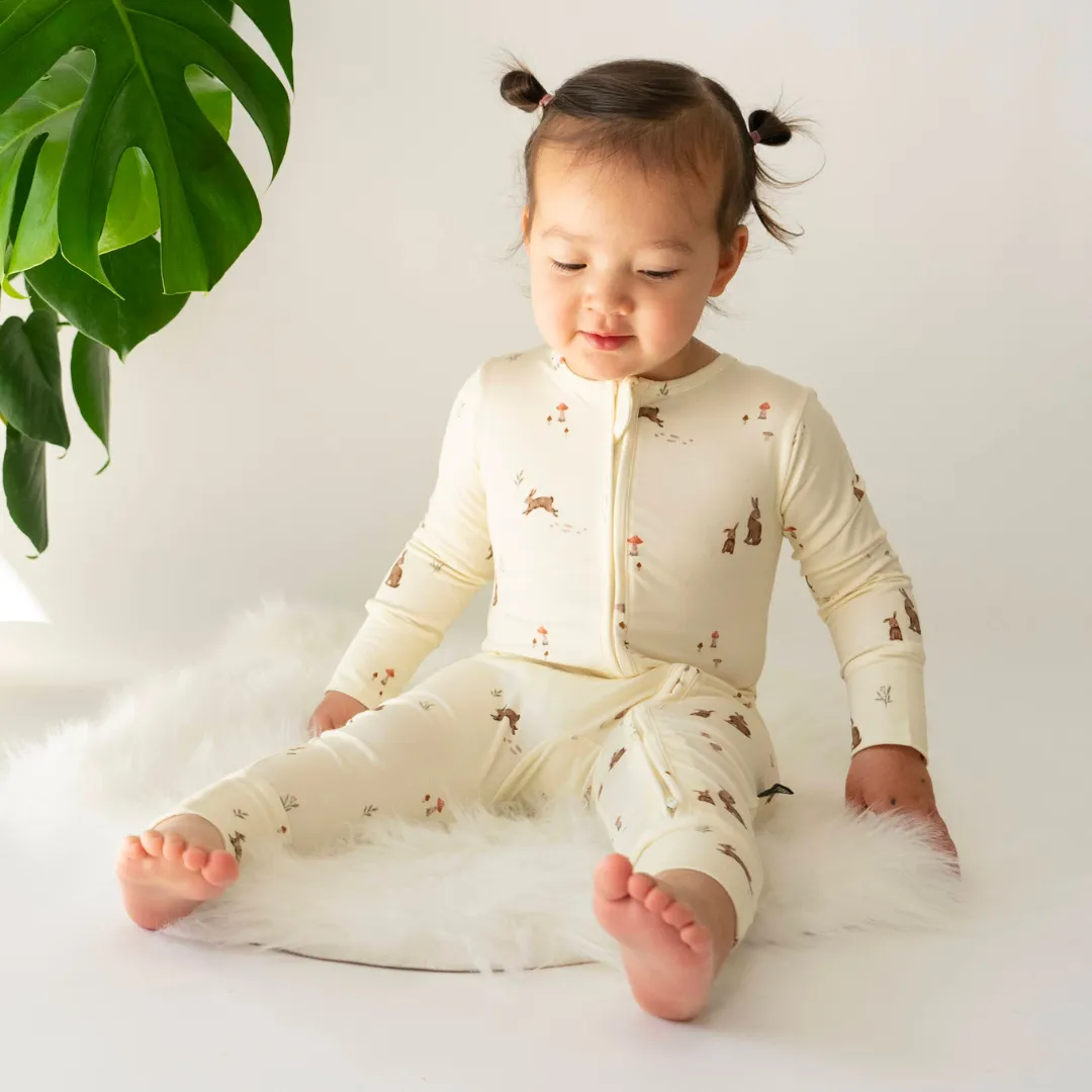 Footless Sleeper with Fold-Over Cuffs - Bunnies