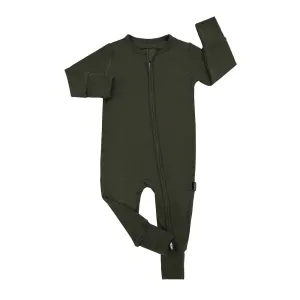 Footless Sleeper with Fold-Over Cuffs - Forest Green