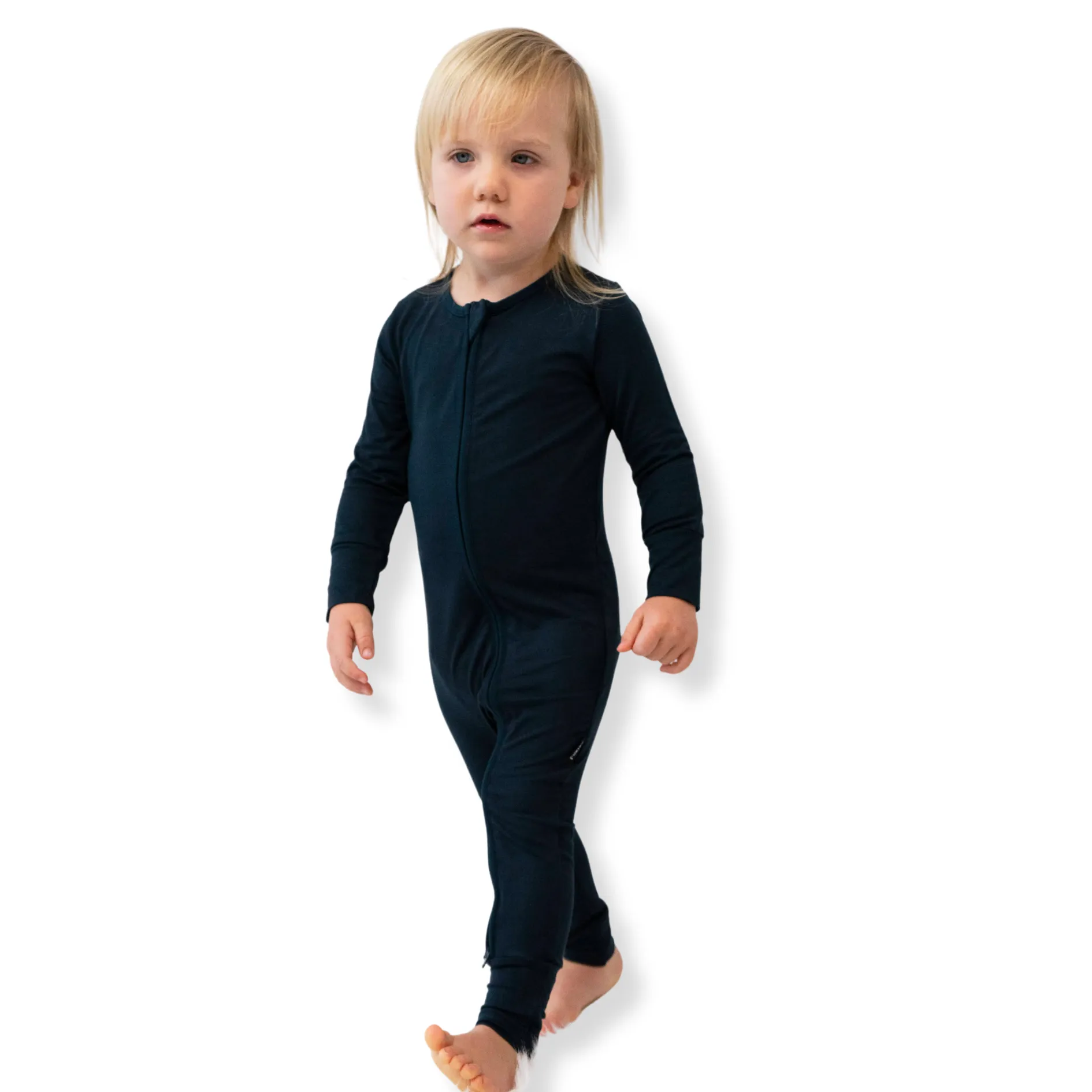 Footless Sleeper with Fold-over Cuffs - Midnight