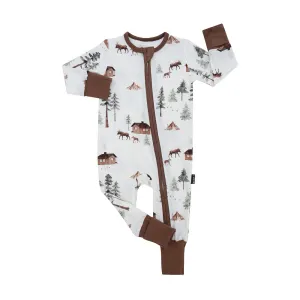 Footless Sleeper with Fold-Over Cuffs - Moose