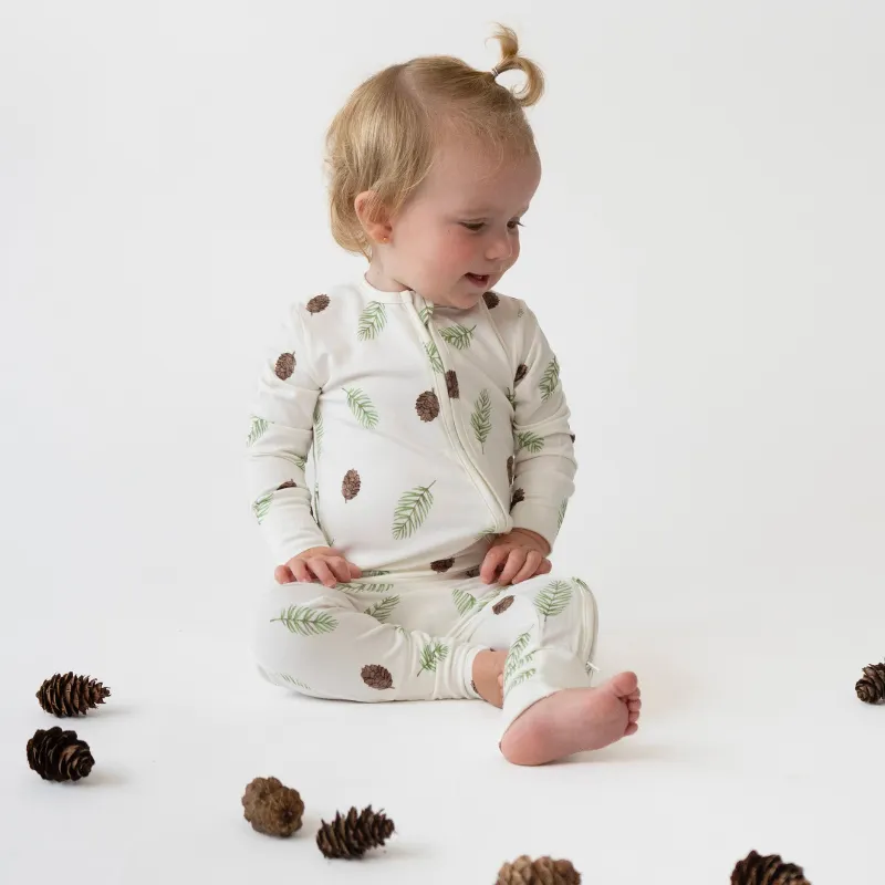 Footless Sleeper with Fold-Over Cuffs - Pine Cones