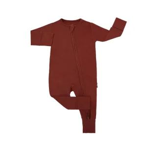 Footless Sleeper with Fold-Over Cuffs - Rust