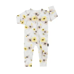 Footless Sleeper with Fold-Over Cuffs - Sunny Meadow