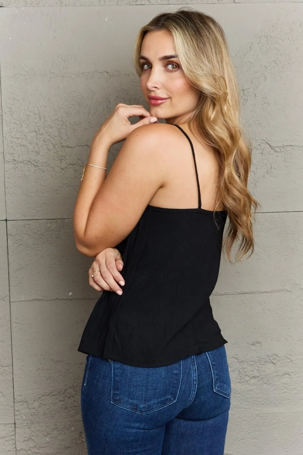 FOR THE WEEKEND Loose Fit Cami in Black