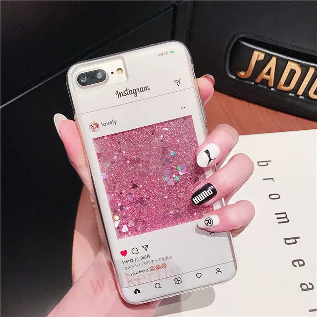 For Xiaomi Mi 8 Lite Case Quicksand Cover On Redmi Note 7 5 6 Pro 4X 5 Plus Mi A1 A2 5X Max 3 Pocophone F1 Liquid Glitter Case