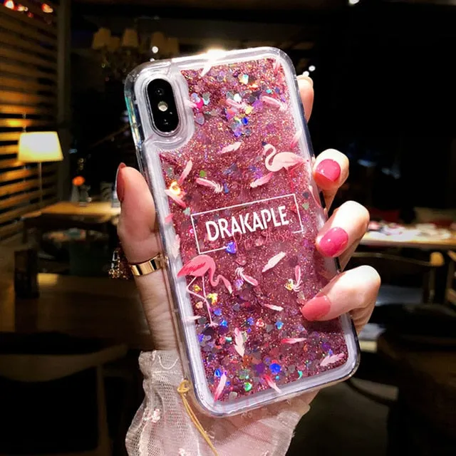 For Xiaomi Mi 8 Lite Case Quicksand Cover On Redmi Note 7 5 6 Pro 4X 5 Plus Mi A1 A2 5X Max 3 Pocophone F1 Liquid Glitter Case