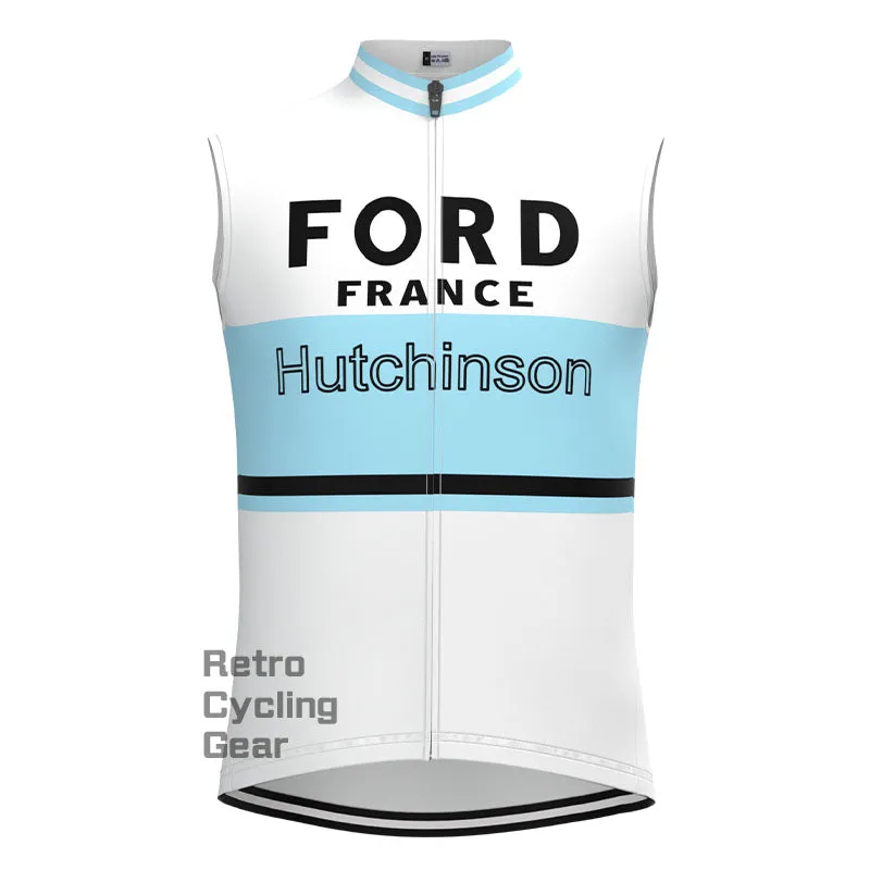 FORD White Blue Retro Long Sleeve Cycling Kit