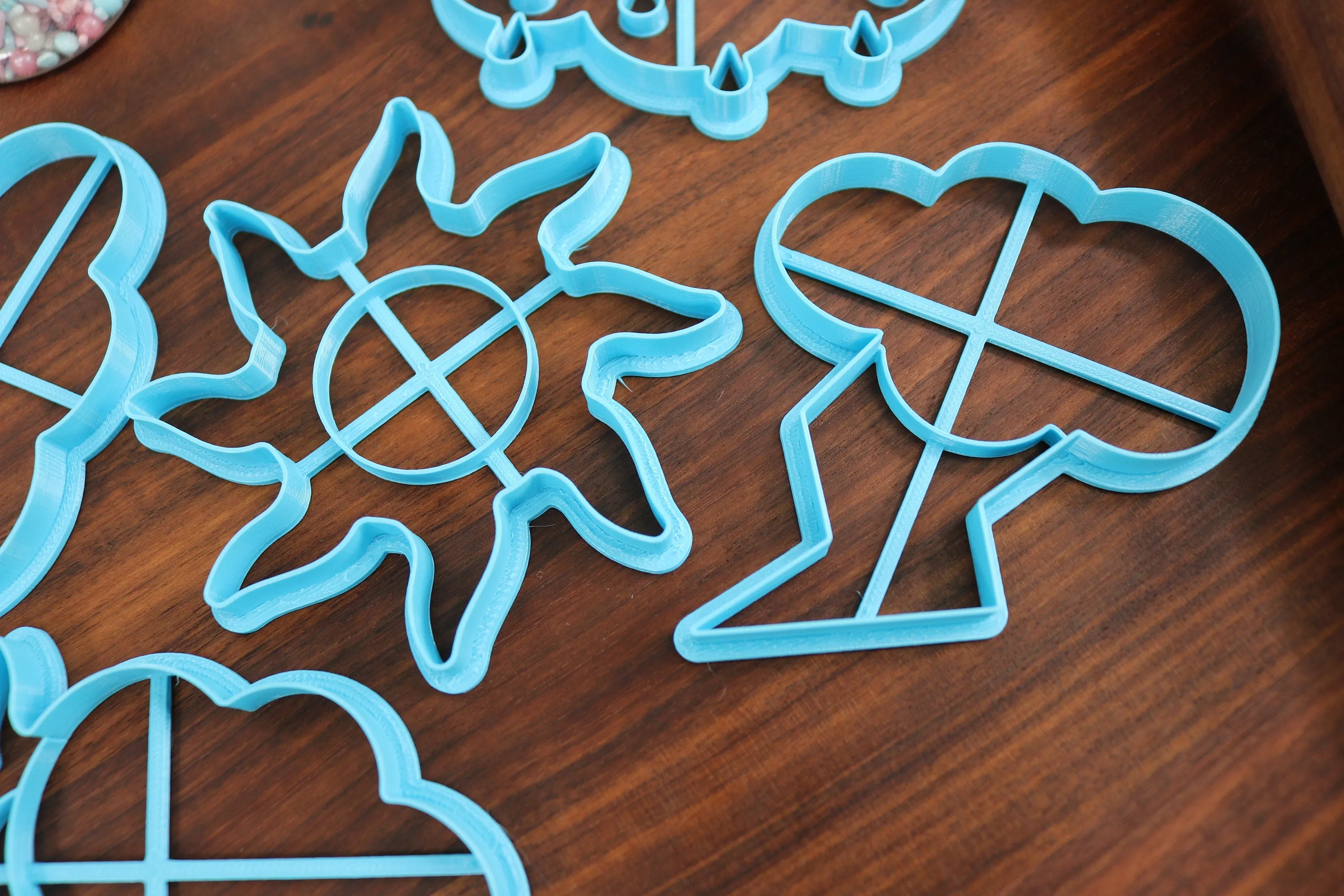 Forecasted Weather Cookie Cutters, Set 1 - Cloudy Overcast, Partly Cloudy, Rainy Skies, Sunny Weather, Thunder Storm Cutters