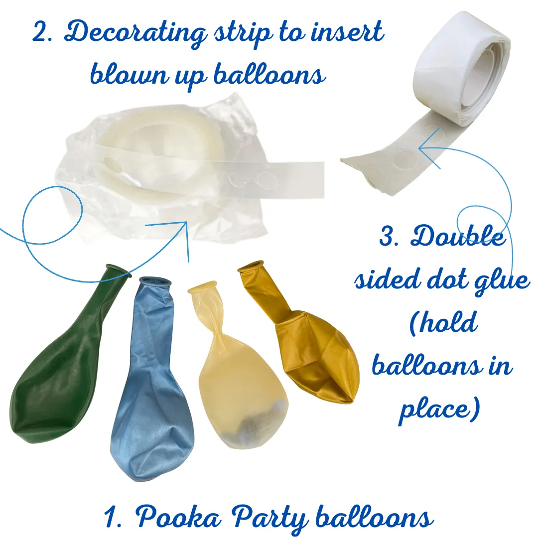 Forest Green Gold And Blue Balloon Garland Kit